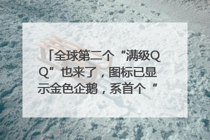 全球第二个“满级QQ”也来了，图标已显示金色企鹅，系首个“满级QQ”的小号