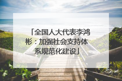 全国人大代表李鸿彬：加强社会支持体系规范化建设