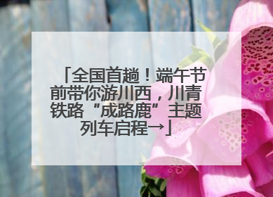全国首趟！端午节前带你游川西，川青铁路“成路鹿”主题列车启程→