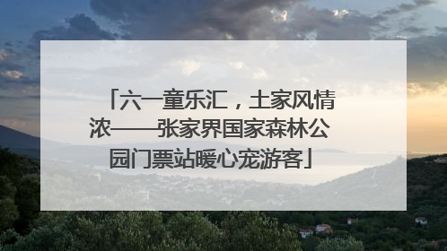 六一童乐汇，土家风情浓——张家界国家森林公园门票站暖心宠游客