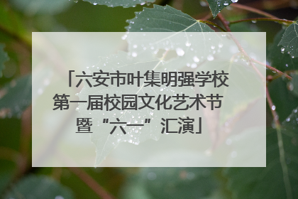 六安市叶集明强学校第一届校园文化艺术节暨“六一”汇演