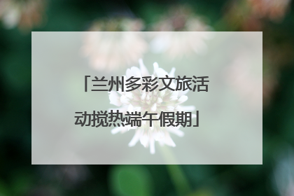 兰州多彩文旅活动搅热端午假期