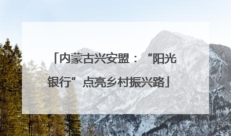 内蒙古兴安盟：“阳光银行”点亮乡村振兴路