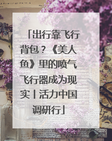 出行靠飞行背包？《美人鱼》里的喷气飞行器成为现实丨活力中国调研行