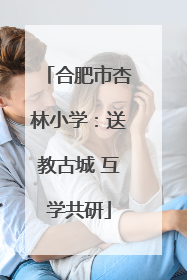 合肥市杏林小学：送教古城 互学共研