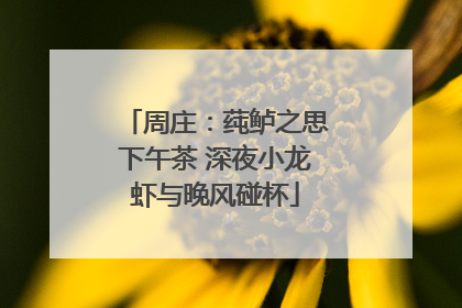周庄：莼鲈之思下午茶 深夜小龙虾与晚风碰杯