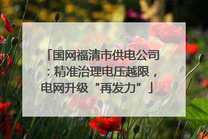 国网福清市供电公司：精准治理电压越限，电网升级“再发力”