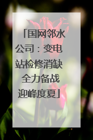 国网邻水公司：变电站检修消缺 全力备战迎峰度夏
