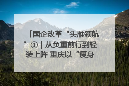 国企改革“头雁领航”③｜从负重前行到轻装上阵 重庆以“瘦身”谋“健体”