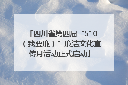 四川省第四届“510（我要廉）”廉洁文化宣传月活动正式启动