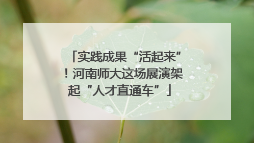 实践成果“活起来”！河南师大这场展演架起“人才直通车”