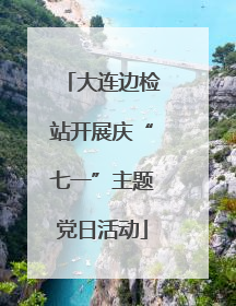 大连边检站开展庆“七一”主题党日活动