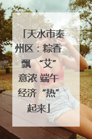 天水市秦州区：粽香飘 “艾”意浓 端午经济“热”起来