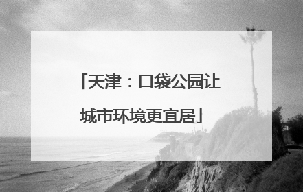 天津：口袋公园让城市环境更宜居