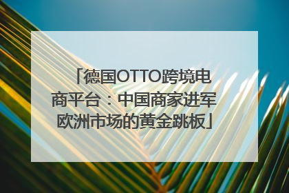 德国OTTO跨境电商平台：中国商家进军欧洲市场的黄金跳板