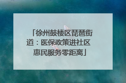 徐州鼓楼区琵琶街道：医保政策进社区 惠民服务零距离