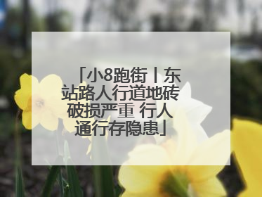小8跑街丨东站路人行道地砖破损严重 行人通行存隐患