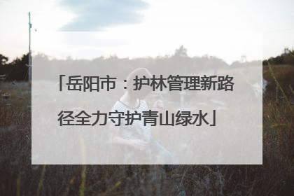 岳阳市：护林管理新路径全力守护青山绿水