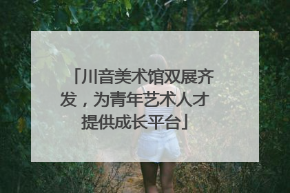 川音美术馆双展齐发，为青年艺术人才提供成长平台