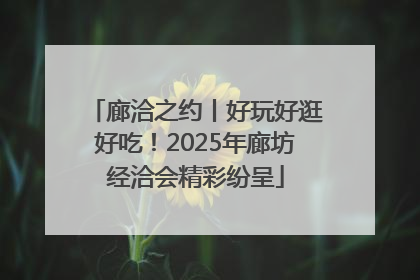 廊洽之约丨好玩好逛好吃！2025年廊坊经洽会精彩纷呈