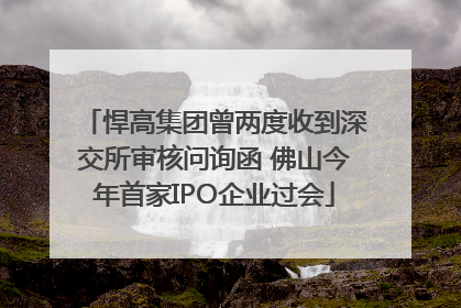 悍高集团曾两度收到深交所审核问询函 佛山今年首家IPO企业过会