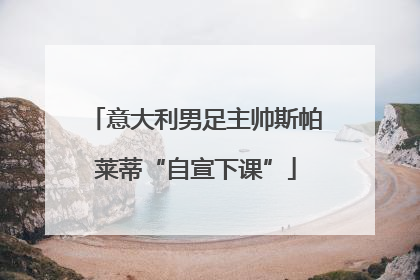 意大利男足主帅斯帕莱蒂“自宣下课”