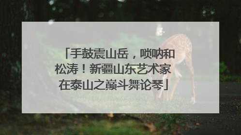 手鼓震山岳，唢呐和松涛！新疆山东艺术家在泰山之巅斗舞论琴