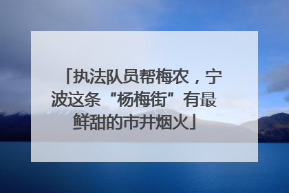 执法队员帮梅农，宁波这条“杨梅街”有最鲜甜的市井烟火