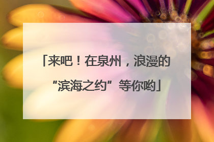 来吧！在泉州，浪漫的“滨海之约”等你哟