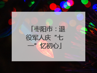 枣阳市：退役军人庆“七一”忆初心