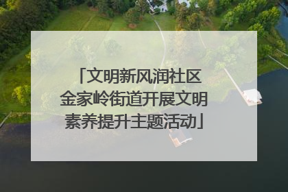 文明新风润社区 金家岭街道开展文明素养提升主题活动