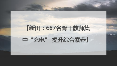 新田：687名骨干教师集中“充电” 提升综合素养