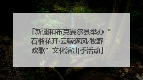 新疆和布克赛尔县举办“石榴花开·云骥逐风·牧野欢歌”文化演出季活动