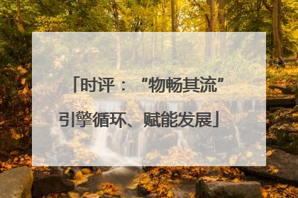 时评：“物畅其流”引擎循环、赋能发展