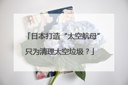 日本打造“太空航母”只为清理太空垃圾？