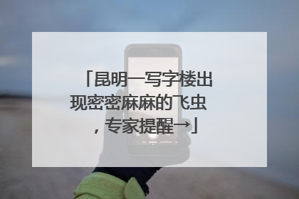昆明一写字楼出现密密麻麻的飞虫，专家提醒→