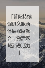 普陀持续促进文旅商体展深度融合，激活区域消费活力