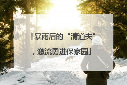 暴雨后的“清道夫”，激流勇进保家园
