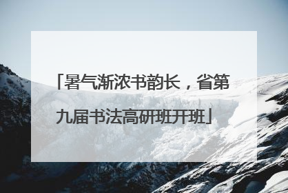 暑气渐浓书韵长，省第九届书法高研班开班
