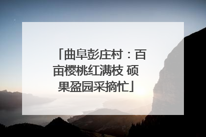 曲阜彭庄村：百亩樱桃红满枝 硕果盈园采摘忙