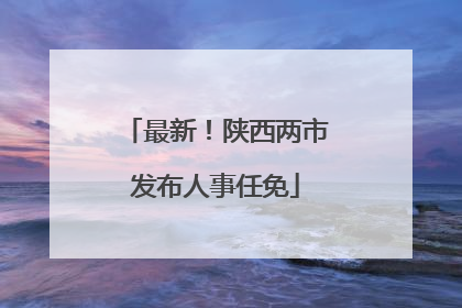 最新！陕西两市发布人事任免