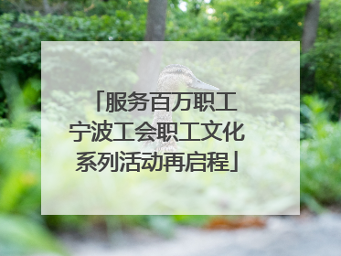 服务百万职工 宁波工会职工文化系列活动再启程