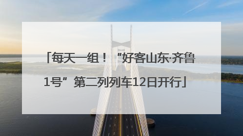 每天一组！“好客山东·齐鲁1号”第二列列车12日开行