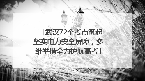 武汉72个考点筑起坚实电力安全屏障，多维举措全力护航高考