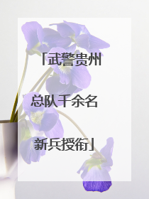 武警贵州总队千余名新兵授衔