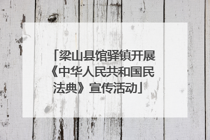 梁山县馆驿镇开展《中华人民共和国民法典》宣传活动