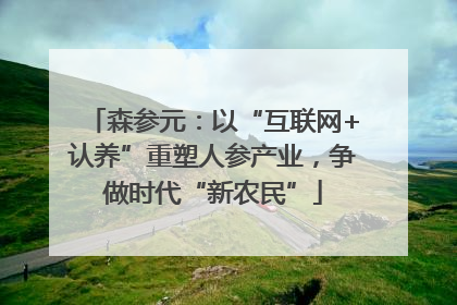 森参元：以“互联网+认养”重塑人参产业，争做时代“新农民”