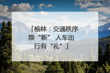 榆林：交通秩序焕“新” 人车出行有“礼”