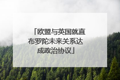 欧盟与英国就直布罗陀未来关系达成政治协议