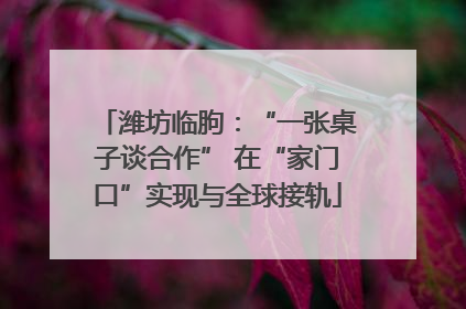 潍坊临朐：“一张桌子谈合作” 在“家门口”实现与全球接轨